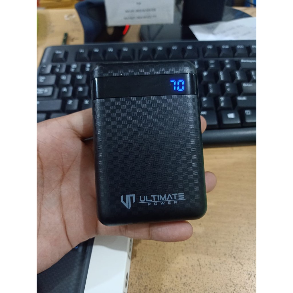 Powerbank 10000mAh Ultimate Power 2USB Mini Digital Powerbank 10000mAh MX10 original100%asli