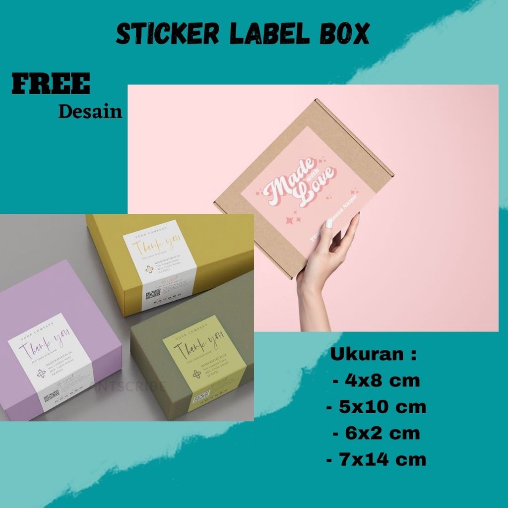 Jual STICKER LABEL BOX SEGEL KOTAK BOX LABEL PACKAGING MURAH