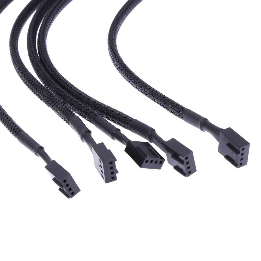 Kabel Ekstensi Kipas Agustina Mainboard Adapter Sleeving 4P Cooling System Fan 4P Adapter Cable Male To Female 27.42 /60/80cm Plug Backword Kabel 3pin Untuk Kipas Komputer