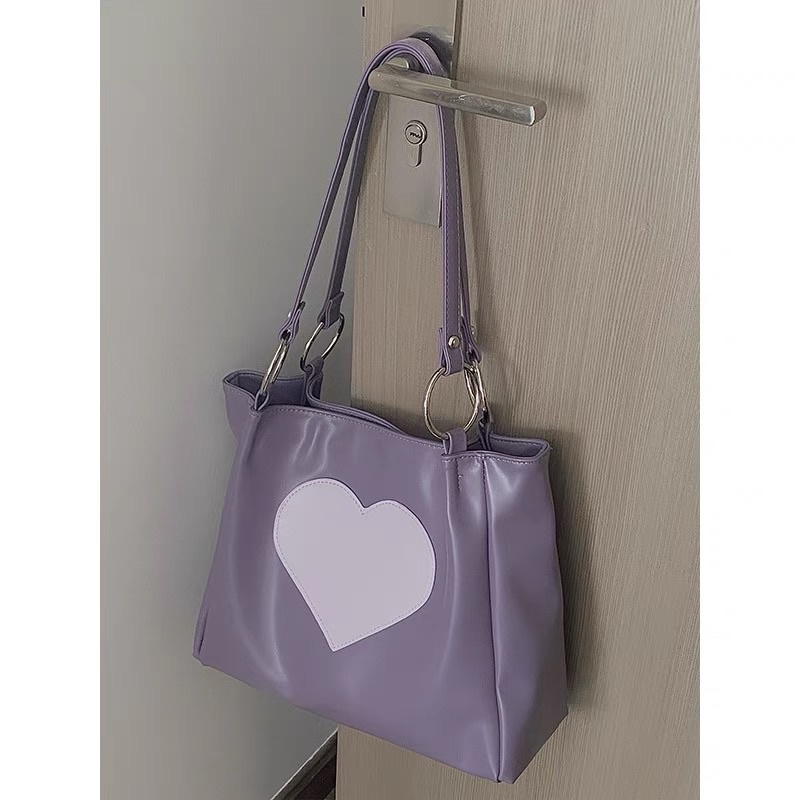 [PO] 하늘 Haneul Heart Tote Bag | tas besar gaya korea motif hati aesthetic santai