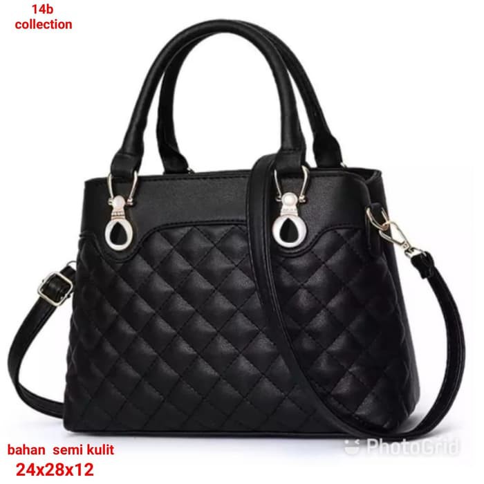 Tas Jinjing Wanita Mini Kecil Import Korea Murah Anti Air Salsa IF580 Alica Semi Kulit Murah - Hitam