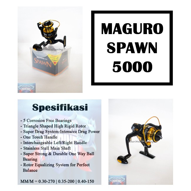 REEL SPINNING MAGURO SPAWN 5000-8000 [SPESIFIKASI CEK FOTO]