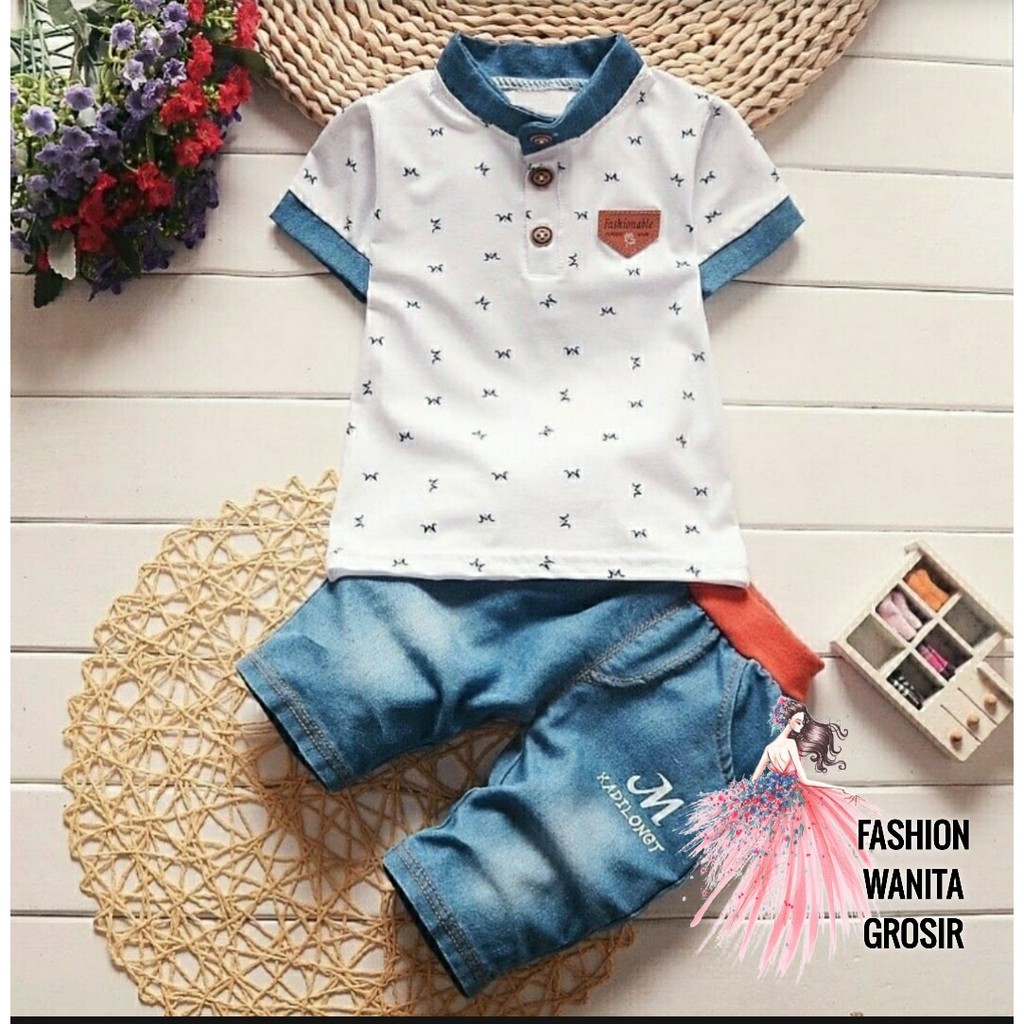 FWG - SET MORGAN KIDS / SETELAN ANAK MOTIF / SETELAN ANAK LAKI / SET ANAK PRIA