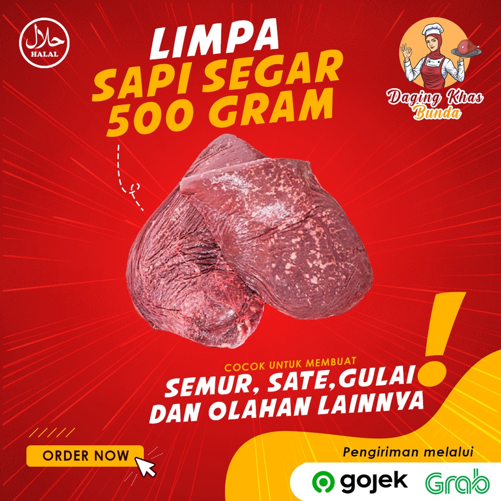 

(PREMIUM) Limpa Sapi Lokal Segar FRESH 500 gram