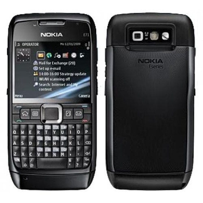 Nokia E71 Jadul, Refubished, Bergaransi, Handphone Baru - Hitam