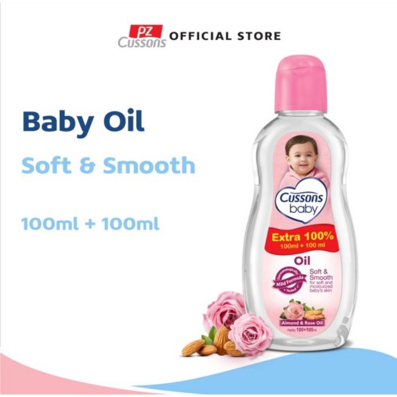 Cussons Baby Oil Ukuran 200 ml (100 ml + 100 ml)