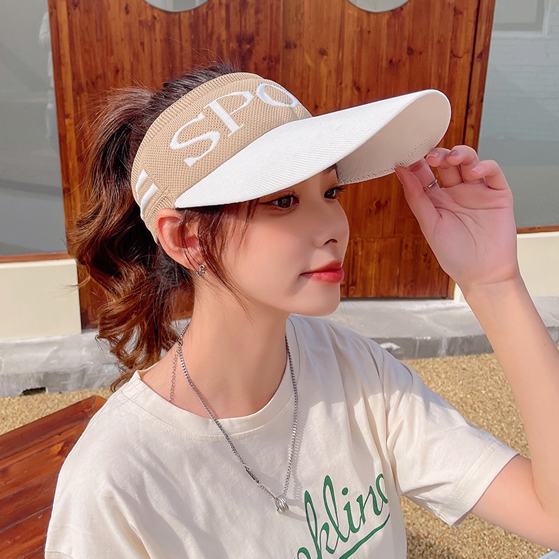 T&amp;Y Topi Golf Rajut SPORT NEW Baseball Cap Sport Senam Zumba Jogging Topi Pantai Korea Fashion Wanita Visor Hat Murah Import