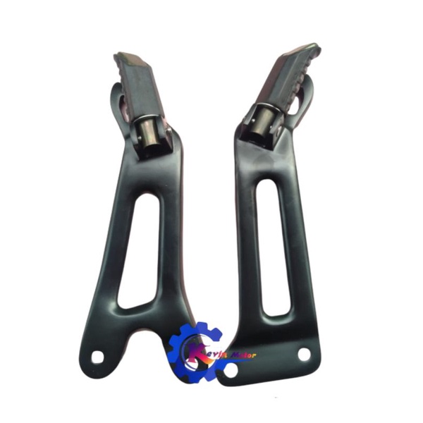 POSTEP FOOTSTEP BOSTEP PIJAKAN KAKI BELAKANG YAMAHA RX KING POLES DAN HITAM-HITAM+KARET