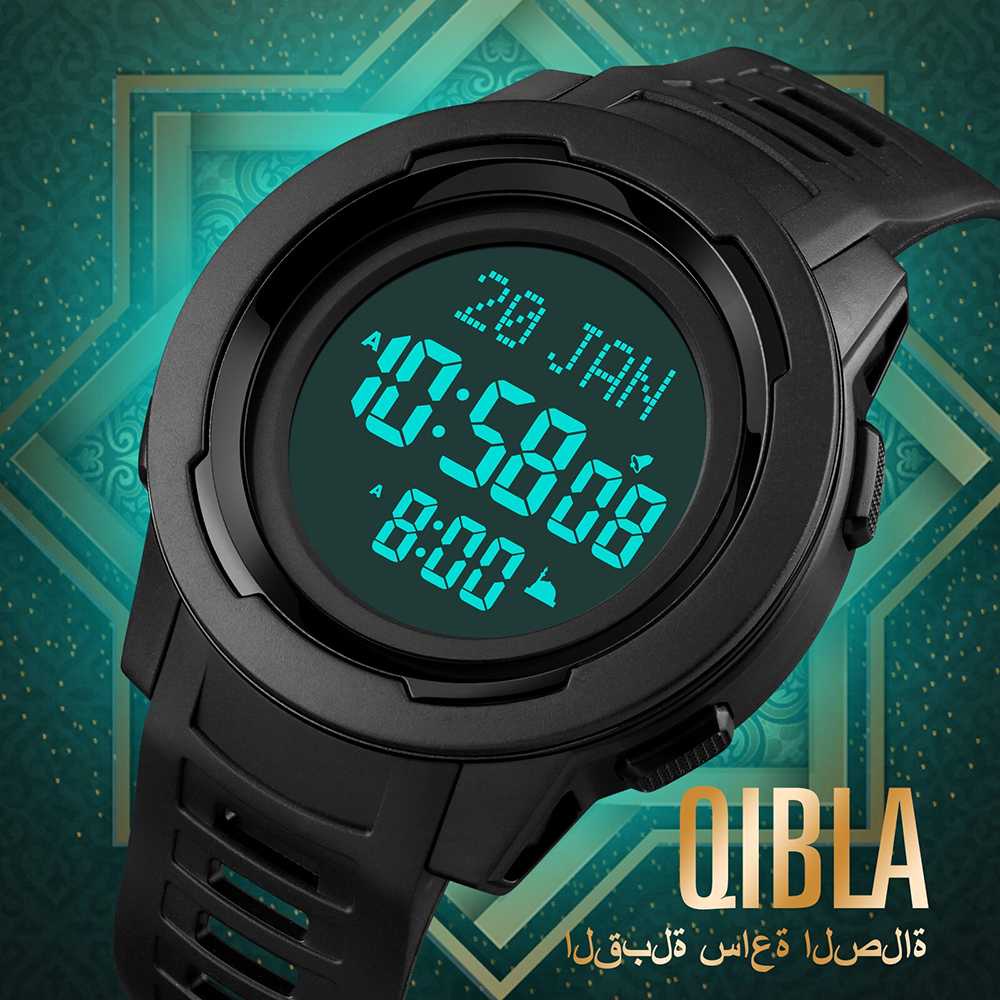 SKMEI Jam Tangan Digital Pria Muslim Qibla - 1729