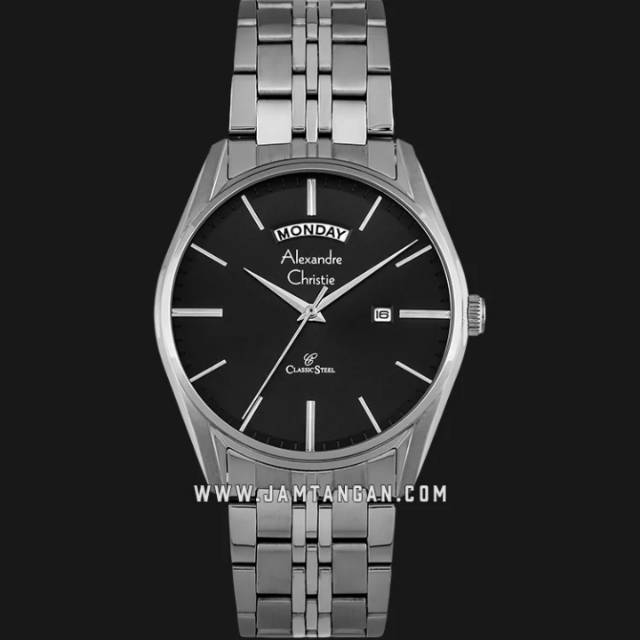 Alexandre Christie AC 8588 ME BSSBA Men Black Dial Stainless Steel