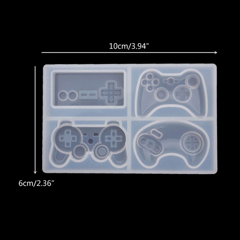 Siy Cetakan Resin Bentuk Konsol Game 4 Model Bahan Silikon Untuk Dekorasi Kue