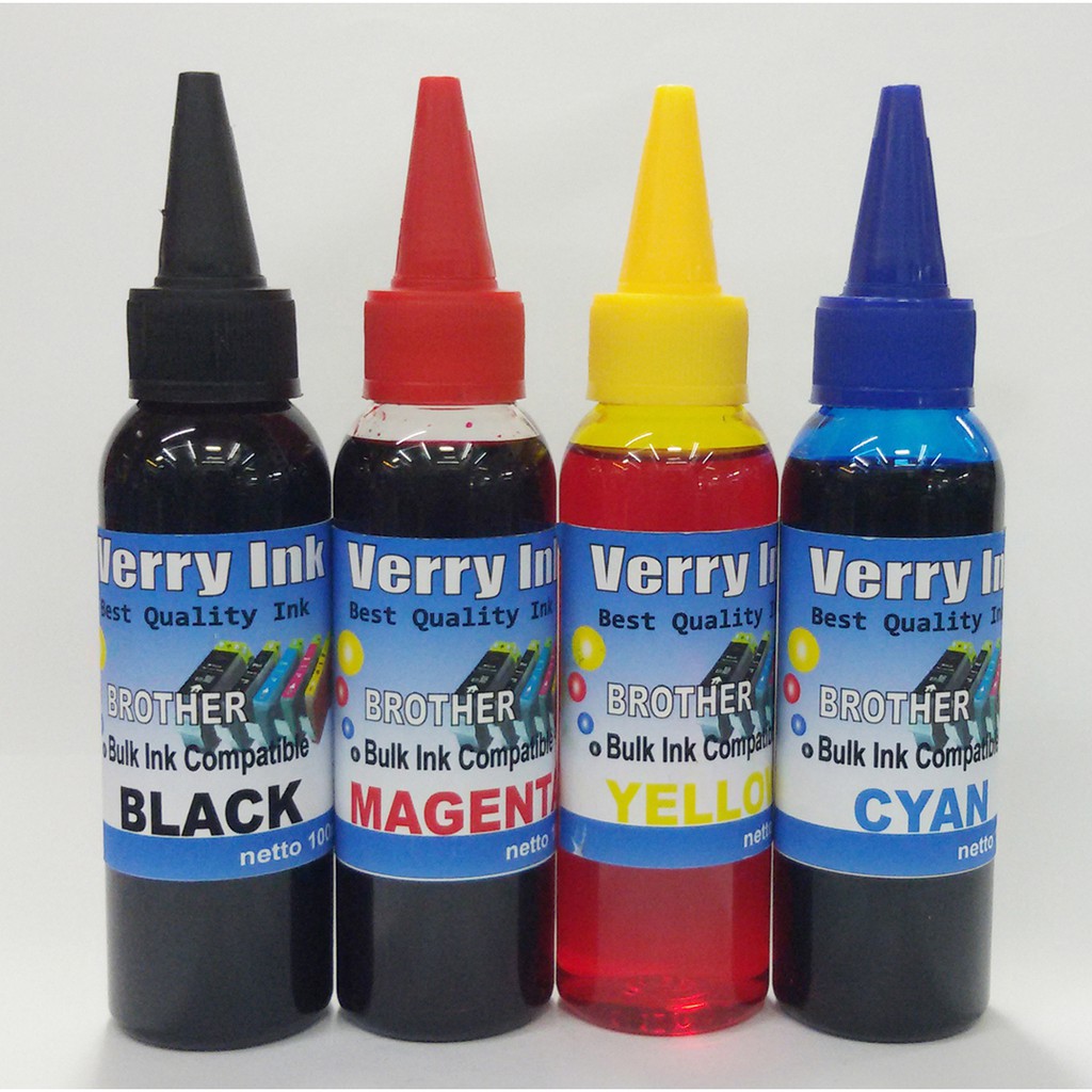 Tinta Brother isi ulang 100ml(Satu Paket) 4 Warna