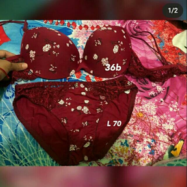 Bra set Triumph 36b dan Cd push up dan kawat