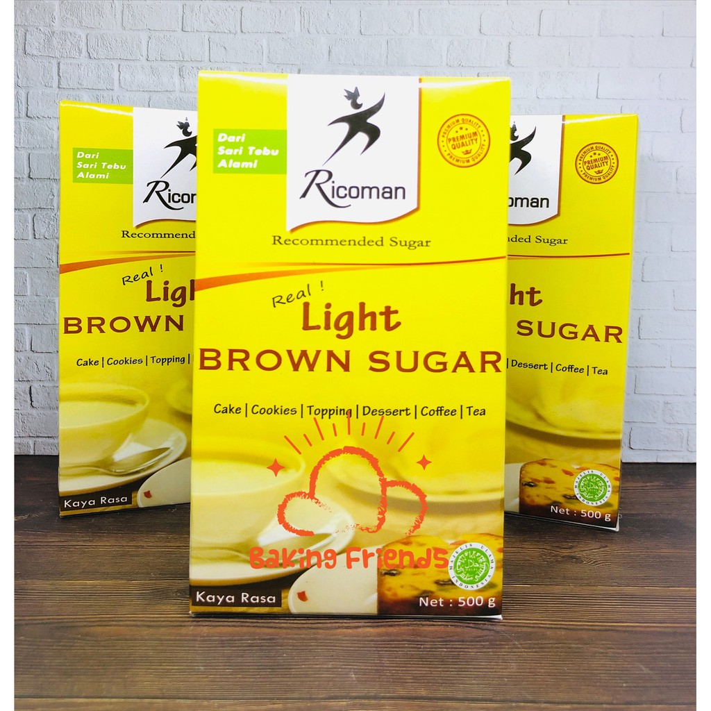 RICOMAN LIGHT BROWN SUGAR 500GR/RIKOMAN/GULA AREN