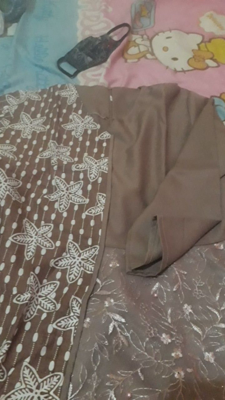 Atasan Blouse Batik Wanita Modern Fashion Wanita Kekinian Brokat Batik Kombinasi Ruby And Arsyla