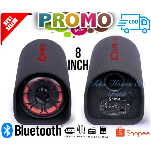 Jual NIKO GL8 Speaker Tabung 8 inch KaraokeBTSubwoofer Car speaker