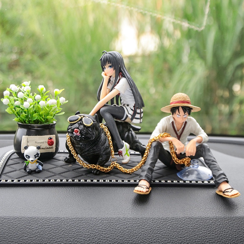 Set Mainan Action Figure Kartun Anime Luffy Yukino Untuk Dekorasi Interior Mobil