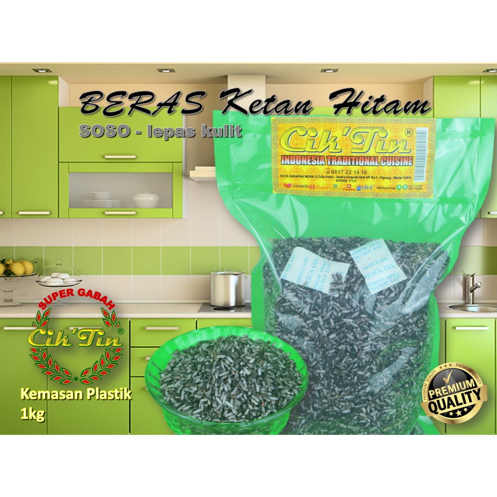 

KETAN HITAM SOSO kupas kulit - SUPER PREMIUM - isi 1kg.