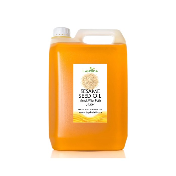 

Minyak Wijen 5 Liter White Sesame Seed Oil Pure Cold Pressed