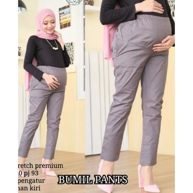 CELANA HAMIL PINGGANG KARET BUMIL PANTS KEKINIAN  M L XL XXL