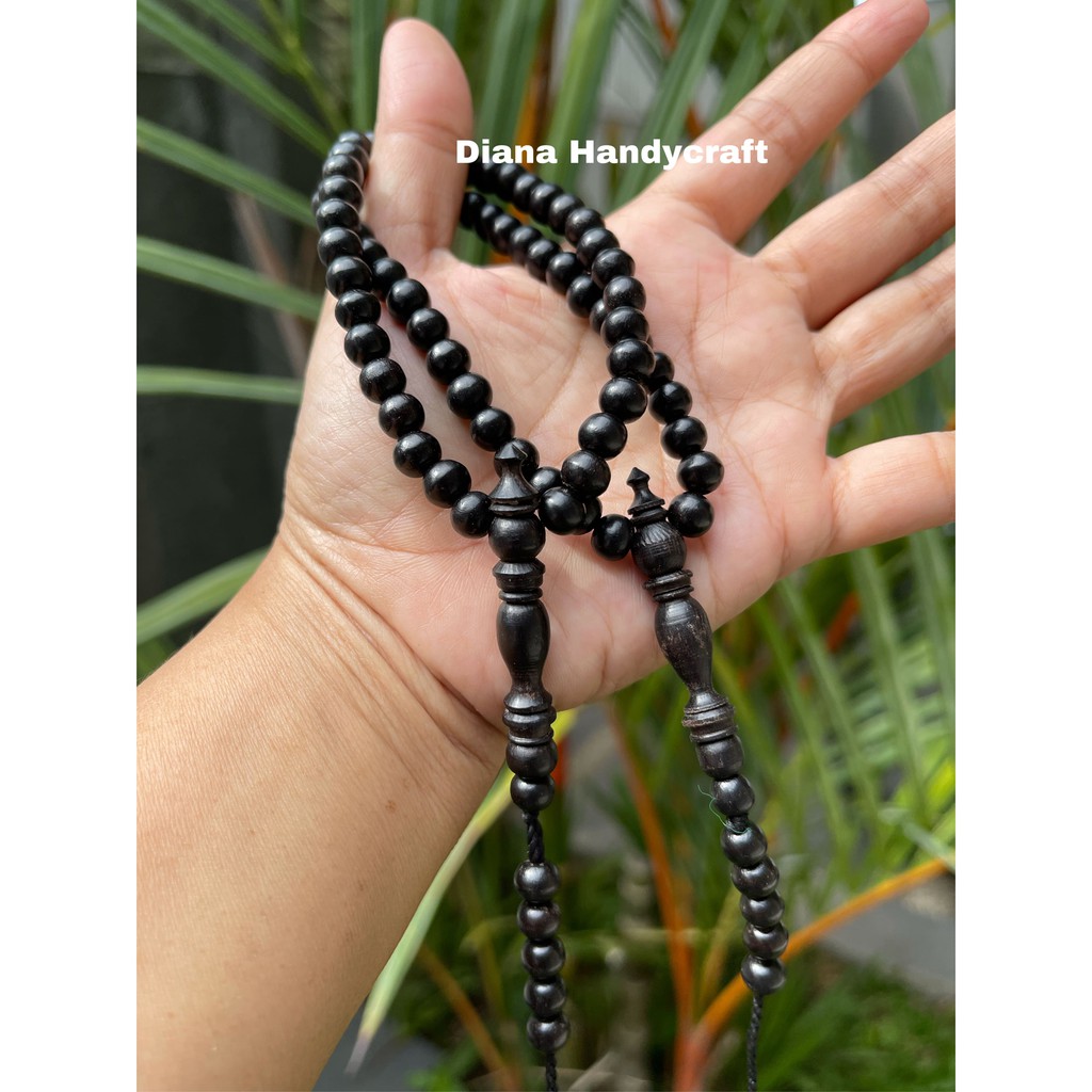 Tasbih 33 Kayu Galih Kelor Hitam Asli Kalimantan 6 mm.BUKAN Nagasari. Gaharu. Setigi. Gali Asem