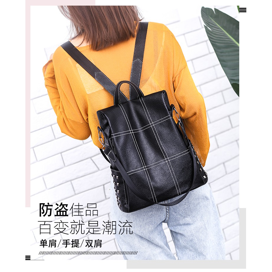 MULTIFUNGSI BACKPACK WANITA IMPORT SHOULDER BAG WANITA RANSEL LADY  FASHION SPORTY KOREA STYLE 6948