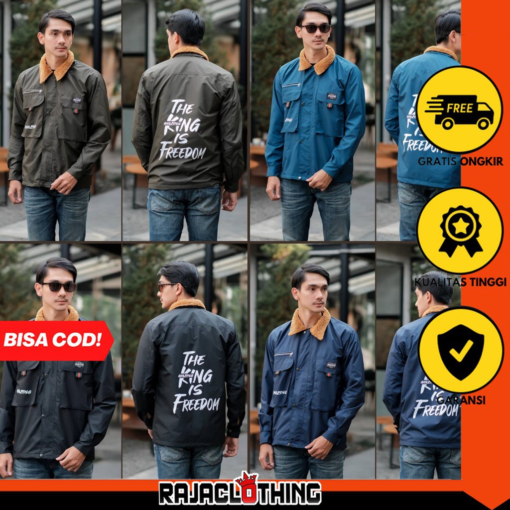 RCL - Jaket Pria Cozy Pria Merk Amazing / Jaket Parasut Gunung / Jaket Windbreaker