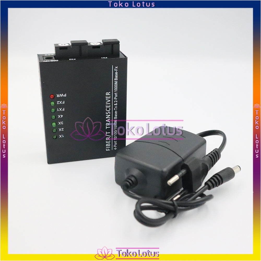 TERBARU!!! 2F4E Converter Mode Fiber Konektor RJ45 / Converter saja Giga / Fullset Giga Fiber Converter Switch Media