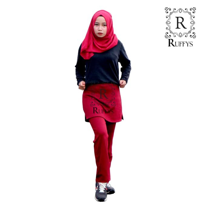 SUPER DISKON Celana Rok Senam Warna Jumbo - Cokelat Tua 4L