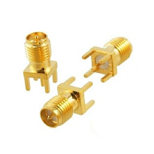 1pce Gold PCB mount RP SMA RP-SMA female Jack plug straight connector