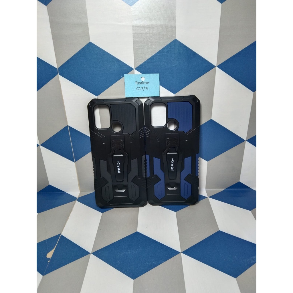 REALME C17/ 7i Robot Silikon Ring Standing Cover Casing HP