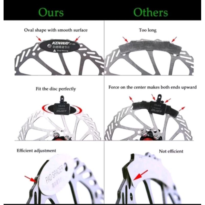 alat stel setting rem disc brake pad spacer kampas sepeda pelindung pengganjal rotor ganjal rem