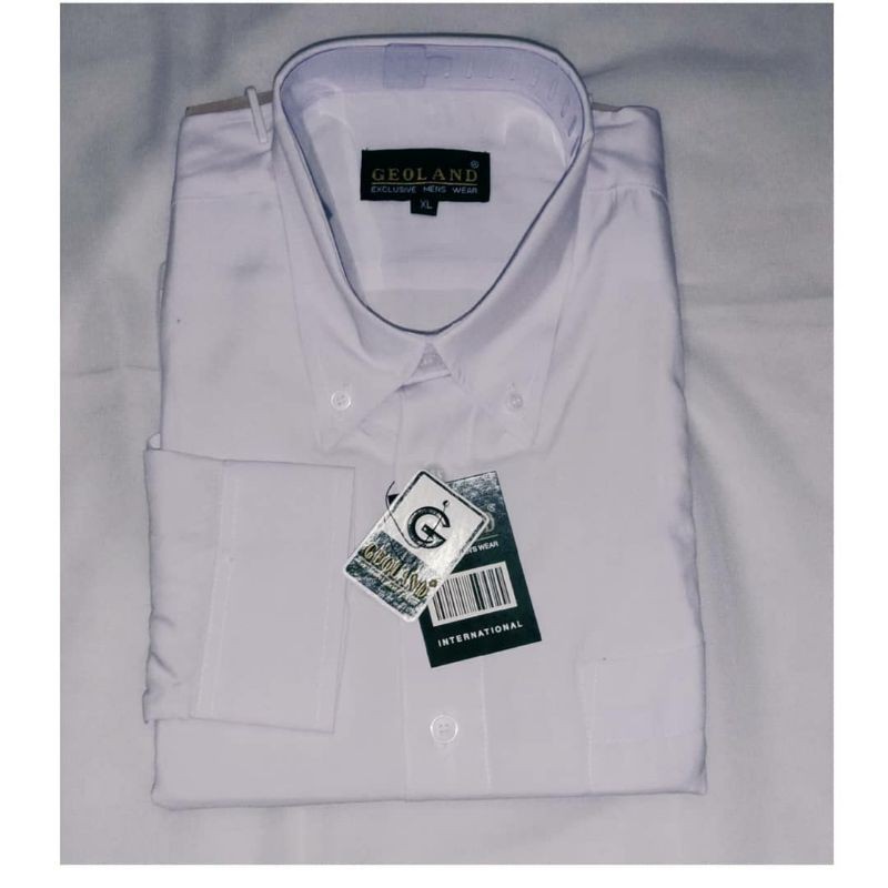 Kemeja Putih Hitam Formal merek Geoland