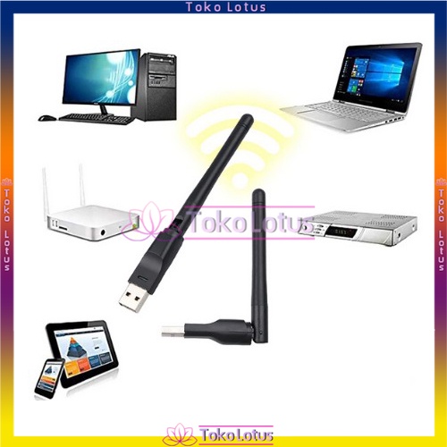 Bayar COD Wifi Wireless Adapter Receiver Komputer PC Laptop Antena READY STOCK  ADVANCE USB Dongle