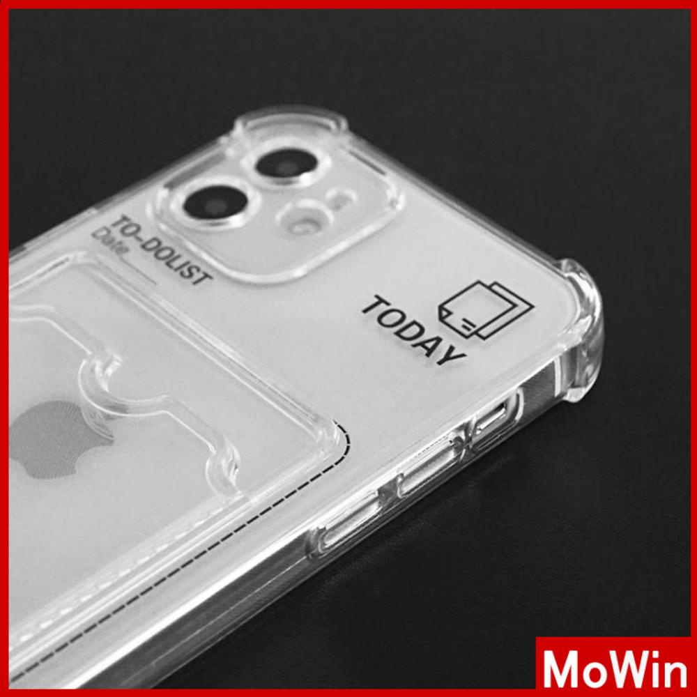 Soft Case Silikon Transparan Holder Kartu / Foto / Kamera Shockproof Untuk iPhone 13pro Max / 12pro / 11 / 7plus