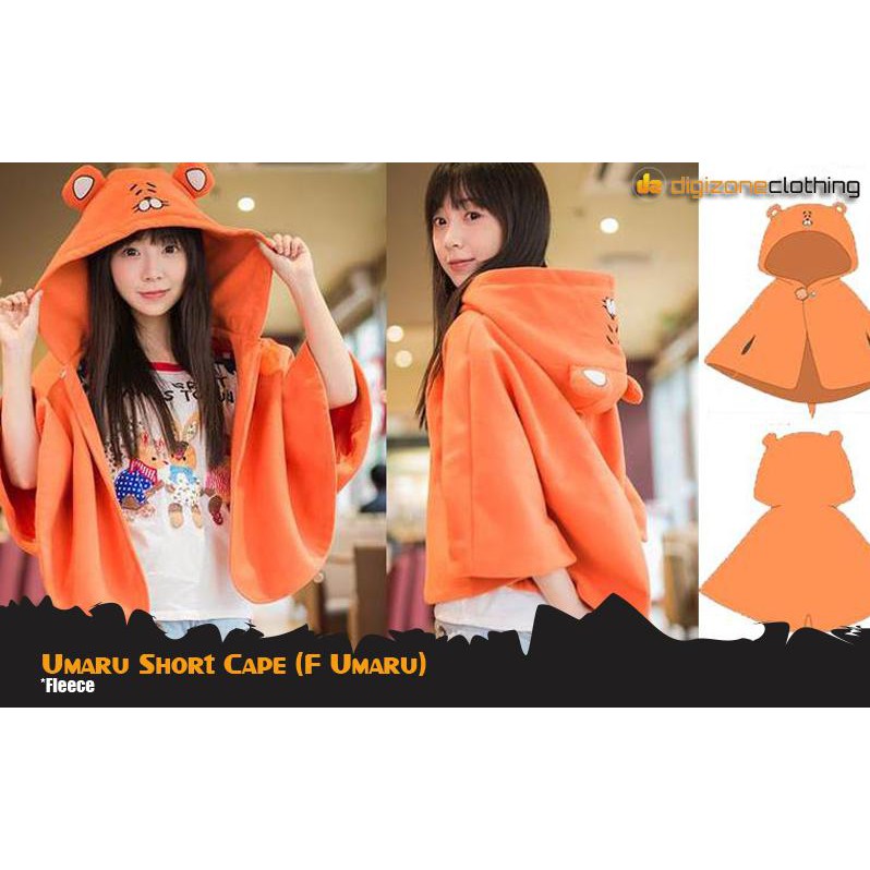 Jaket Wanita Umaru Short Cape Hoodie Jacket (F Umaru)