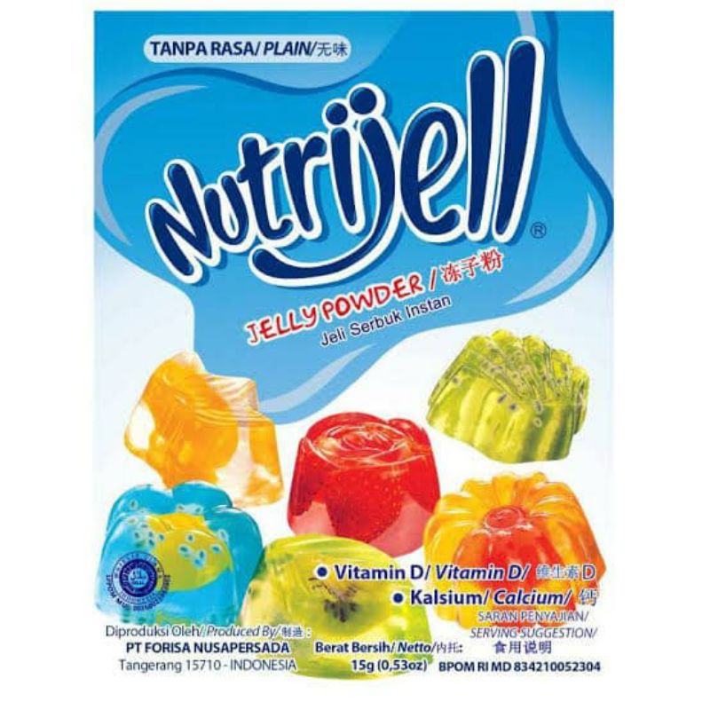 

NUTRIJELL PLAIN / TANPA RASA 15gr