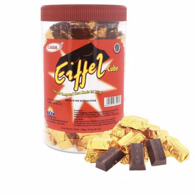 

.500gr coklat lagie Eiffel cube coklat rice crispi 1 toples ( ds bgr )