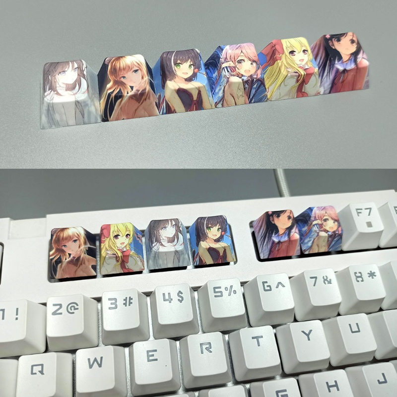 Btsg Anime Avatar Keycap Dye-Subbed PBT Keycap Cherry Profile Untuk Keyboard Mekanik