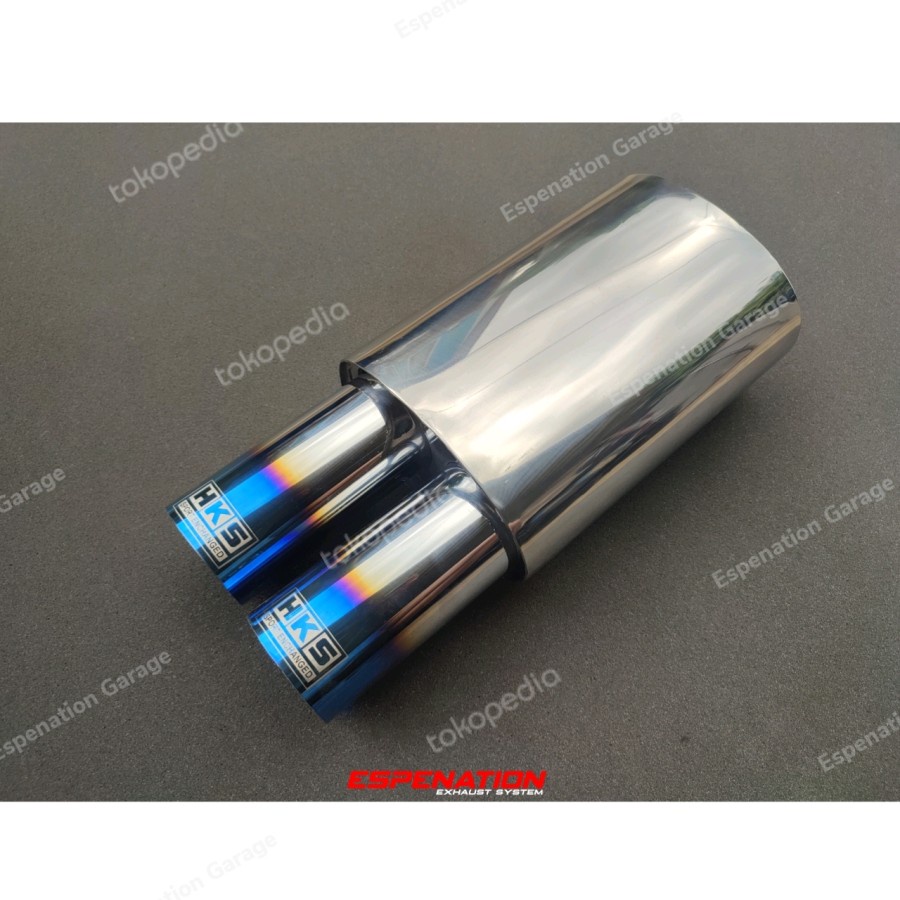 Knalpot HKS double outlet - Muffler Sebring HKS Blue