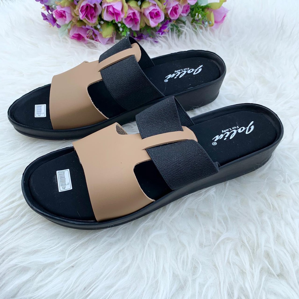 sandal wedges wanita terbaru sandal pesta sandal hak sedang sandal murah