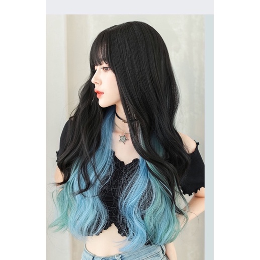 C0320 full wig korean layer wave peek a boo 70 cm