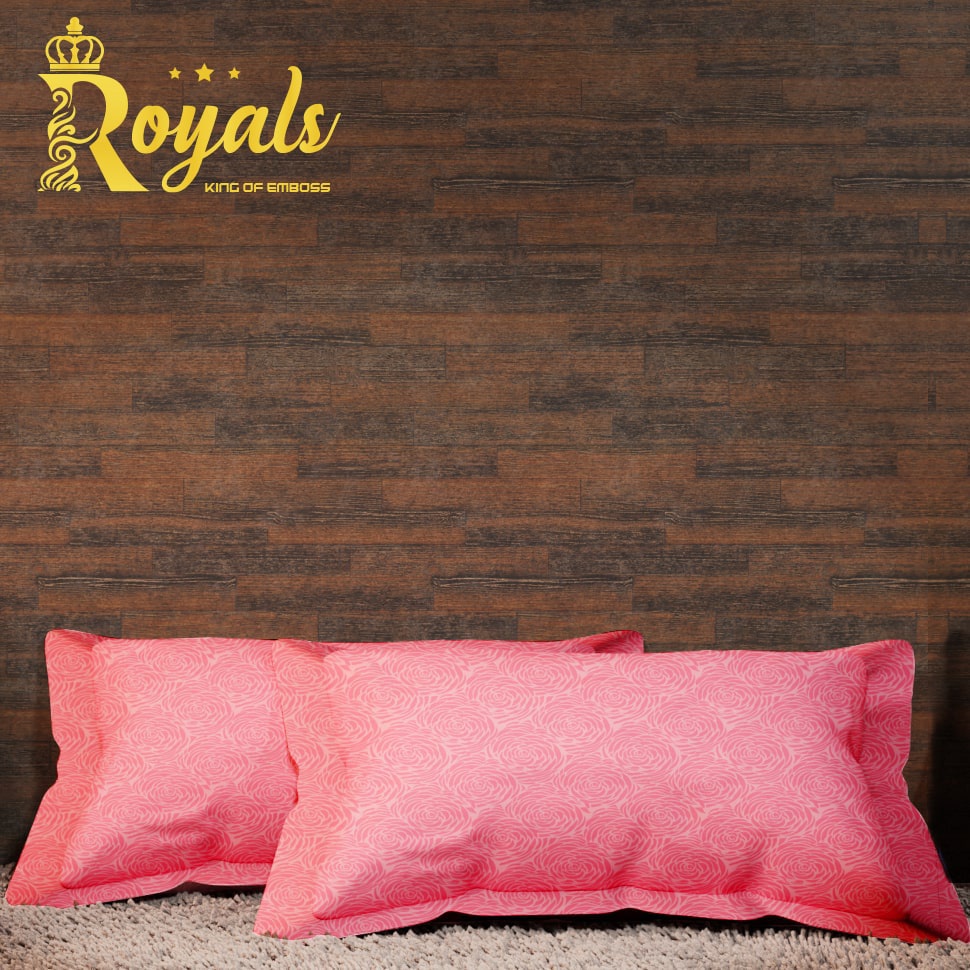 Royals Emboss BedCover SET Sprei Uk 160/180 - Pink