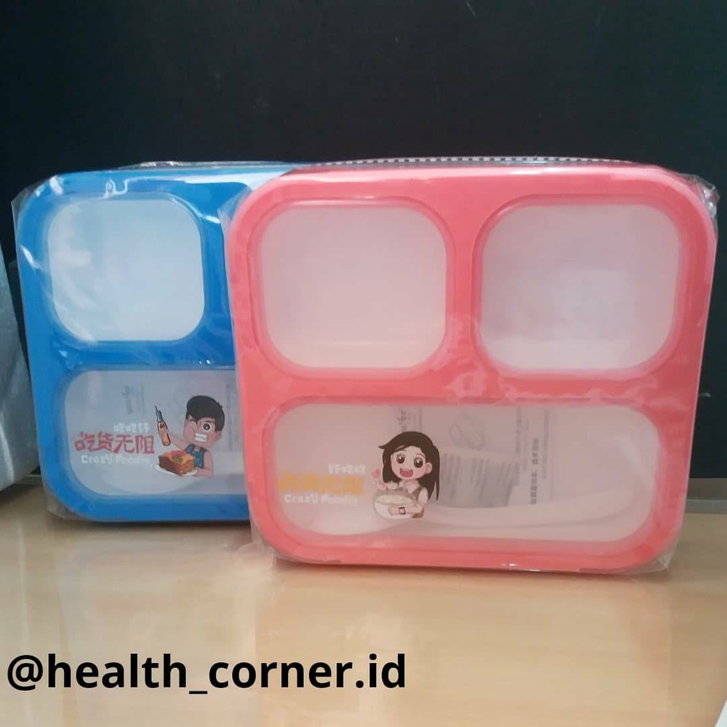 Yooyee 633 Luncbox 3 Sekat / Yooyee Lunch Box / Kotak Makan Anti Tumpah / Tempat Bekal