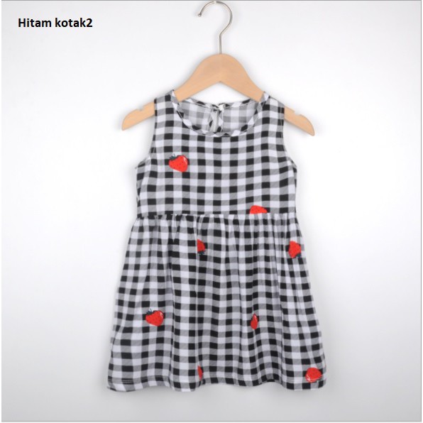 Dress tanpa lengan/ baju dress anak /pakaian bayi anak perempuan banyak motif kualitas premium