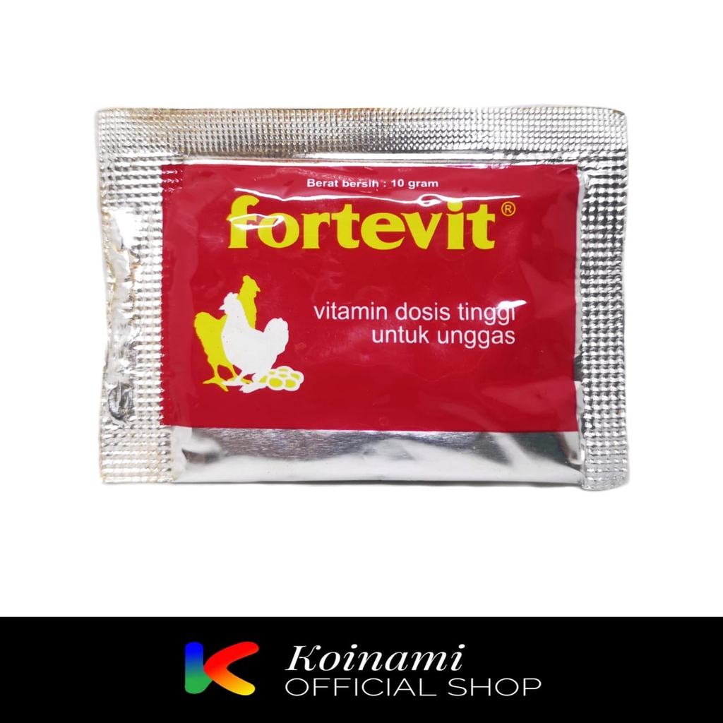 FORTEVIT 10 gram VITAMIN DOSIS TINGGI UNTUK UNGGAS  / AYAM / BEBEK / ITIK / MEDION