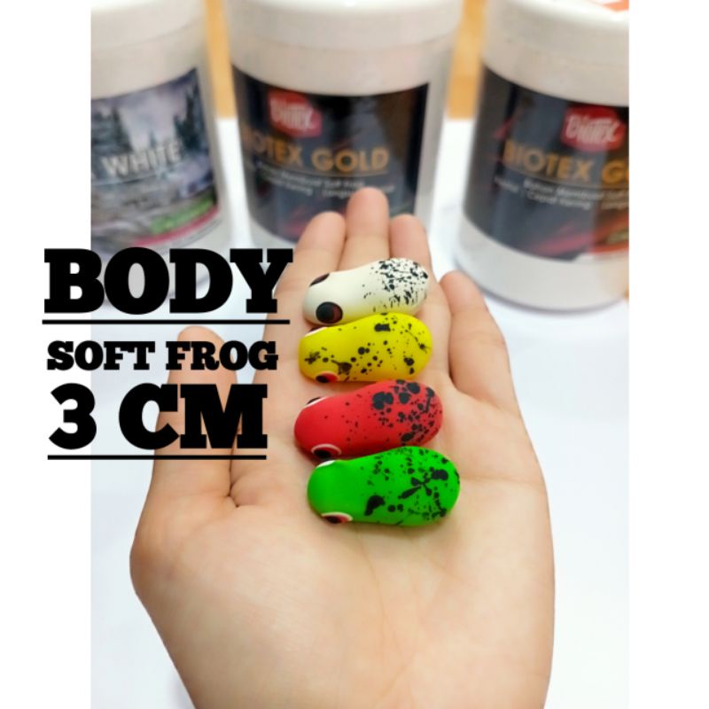 Cangkang/Body Karet Soft Frog Asoy Lure 3cm / umpan pancing Neng angler  HANYA KARET