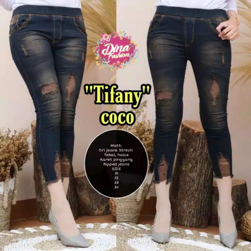 KHAYSA JEANS JEGGING JEANS 7/9 RIPPED // KHAYSA JEANS LEGGING SOBEK FULL KARET