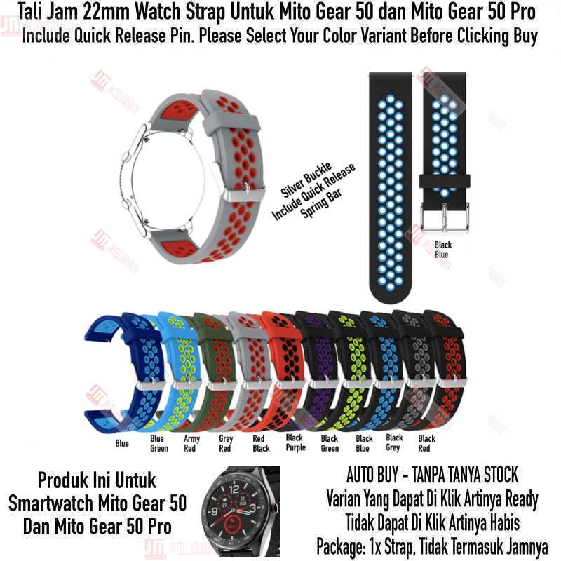 NSB Watch Strap Mito Gear 50 / Gear 50 Pro - Tali Jam 22mm Rubber Sporty Silikon