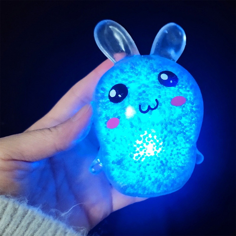 Mary Stress Hand Squeezeable Glowing Bunny Untuk Anak Laki-Laki Perempuan Sensory Fidget Gift